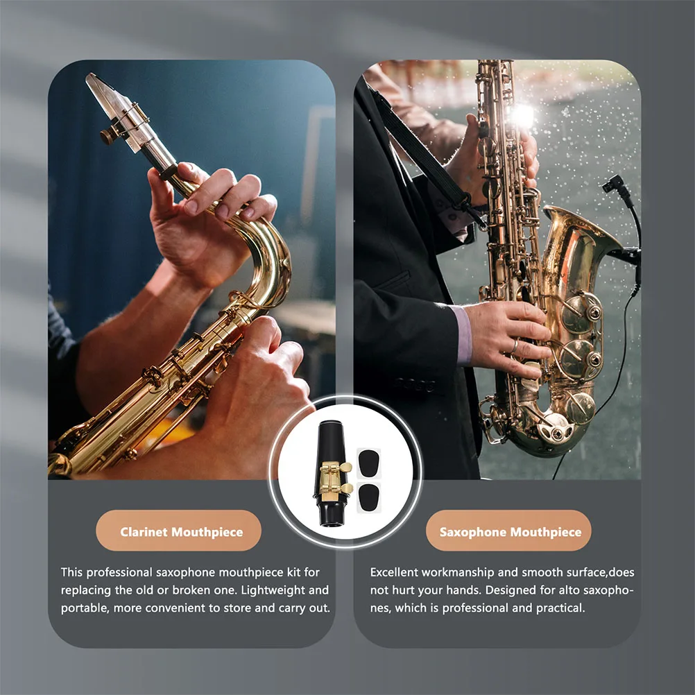 

1 set 1 Set Saxophone Head Kit Durable Reed Mouthpiece Protective Pad For Long Playing Tenor Sax Accessories Instrument Supplies
