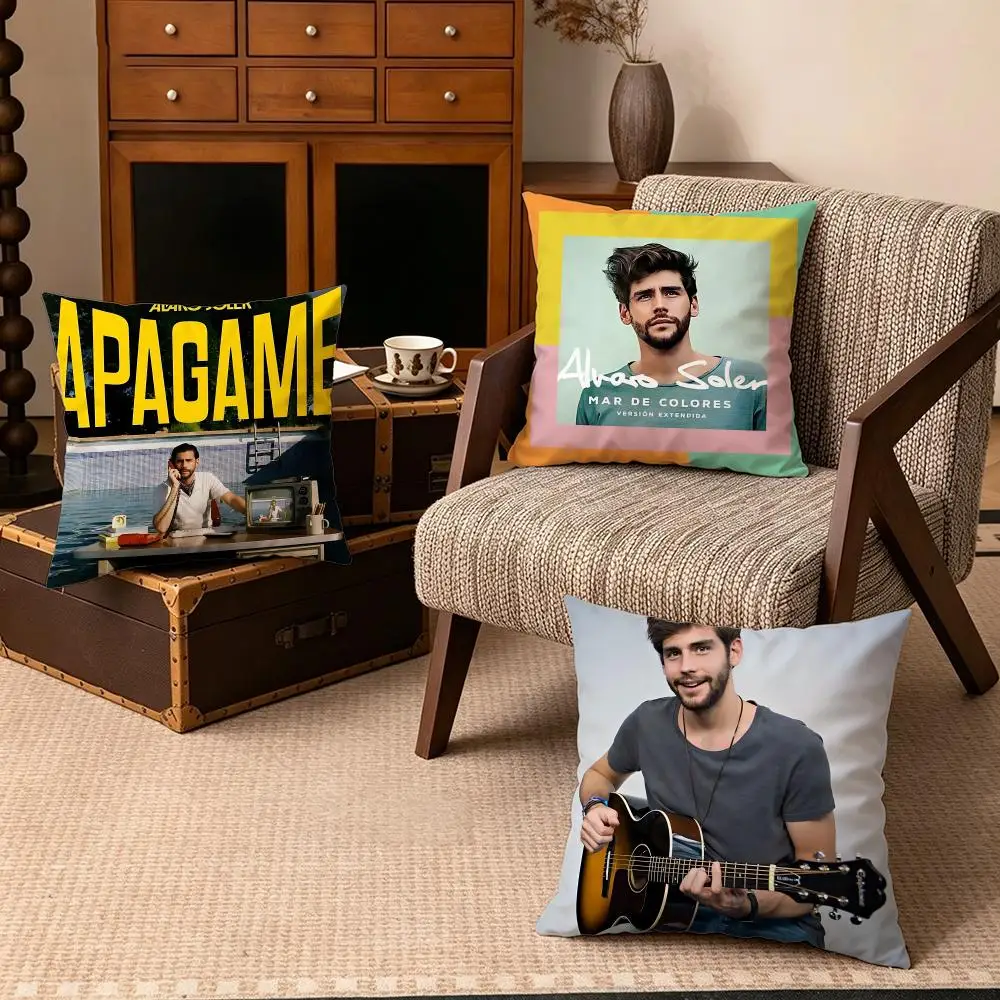 Celebrity-Alvaro SolerS Cushion Cover Soft Velvet Cushion Cover Set 4Pcs 50x50 45x45 Zipper Pillowcase for Home Decor