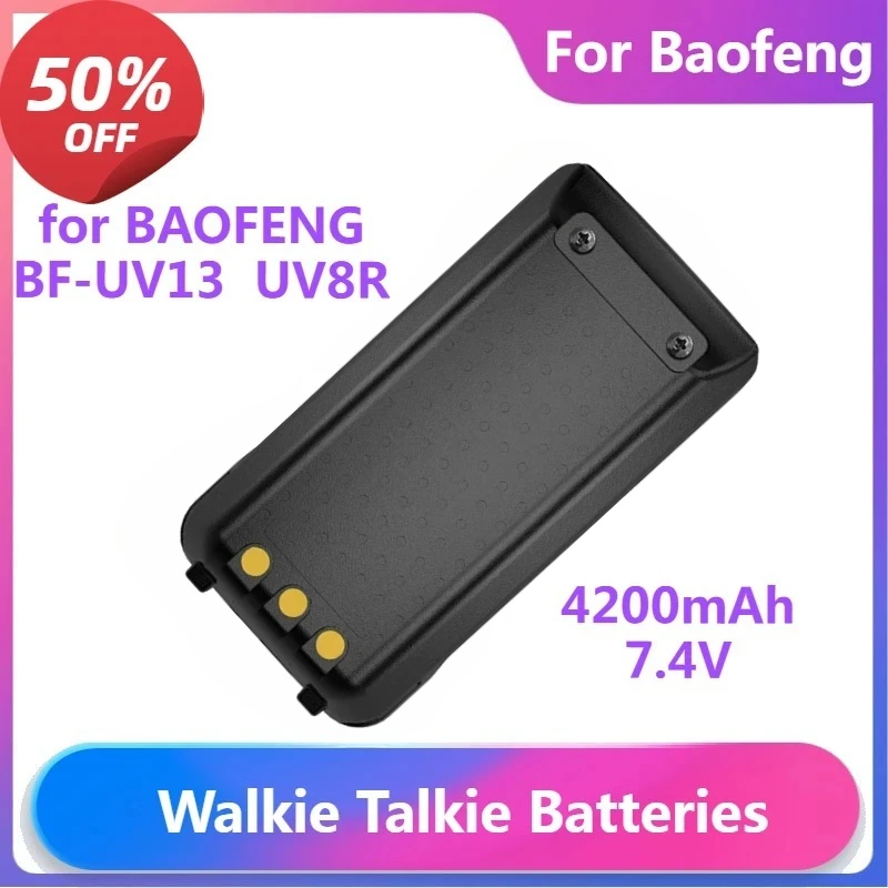 

Walkie Talkie Batteries BL-13UV for BAOFENG BF-UV13 UV8R Walkie Talkie Battery 4200mAh 7.4V