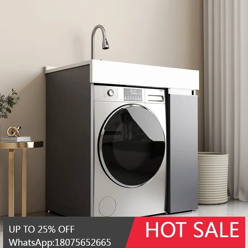 

MJY Honeycomb Aluminum Small Apartment Integrated Basin Laundry Sink Laundry Cabinet Customization