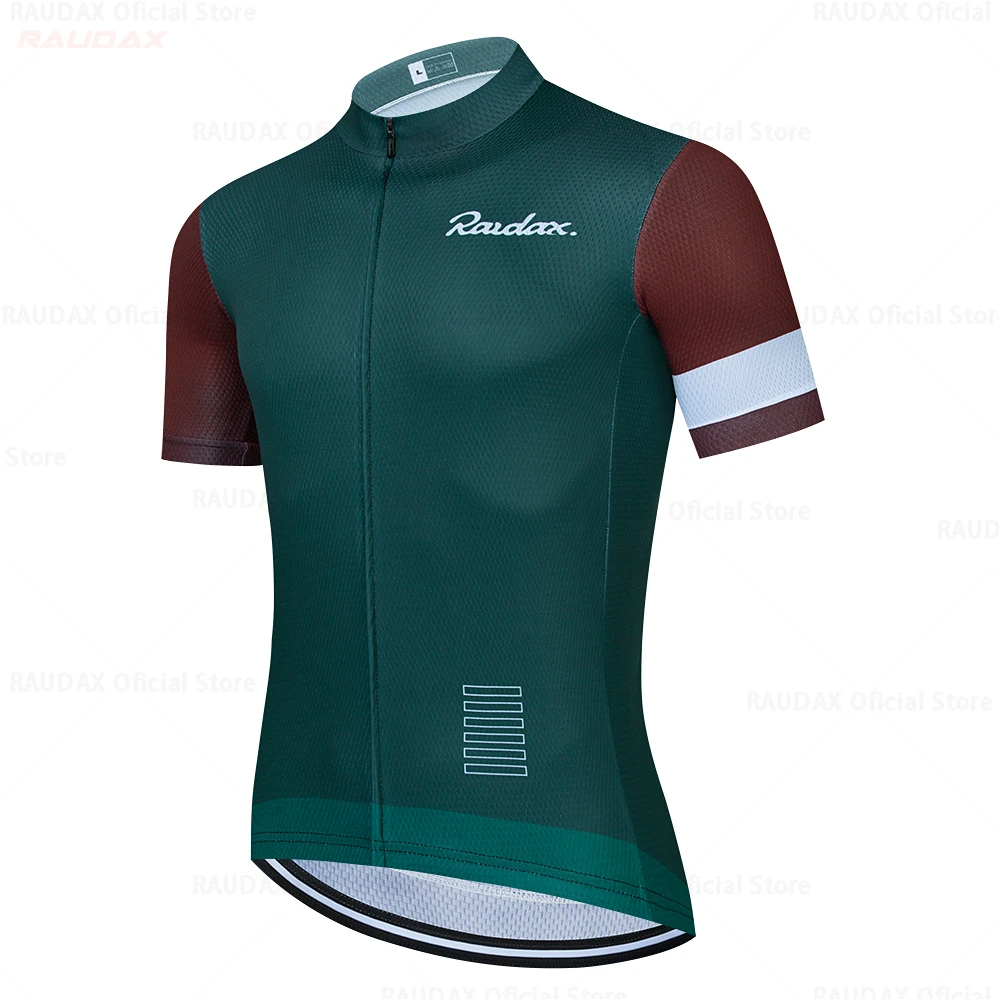 2025 ملابس ركوب الدراجات للرجال Raudax كم قصير Ropa Ciclismo الصيف الدراجات جيرسي الترياتلون دراجة جيرسي موحدة قمصان ركوب الدراجات