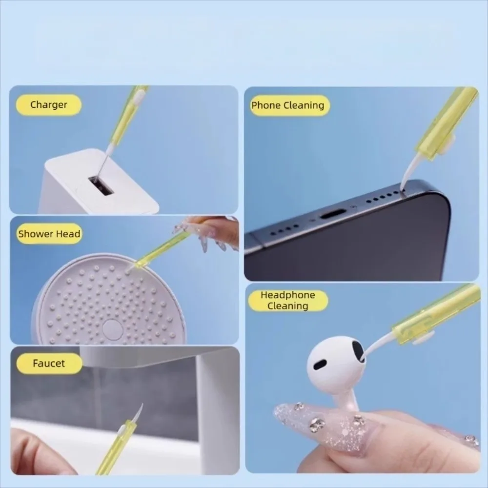 Fine Brush Head Charging Port Cleaner Dust Removal Double Head Speaker Hole Cleaner Cleaning Gadget Multi-Function
