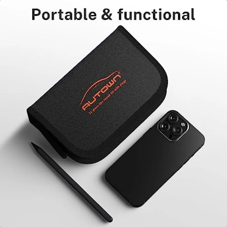 Reparaturset für flache Reifen mit Steckern, 31-teilig, für Auto, Motorrad, ATV, LKW, Traktor, Reparatur von flachen Reifen