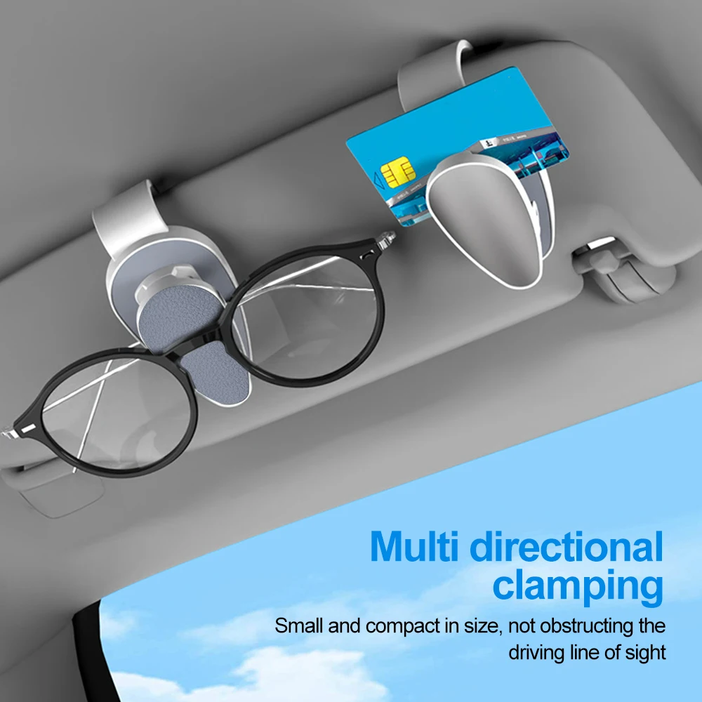 Car Sun Visor Clip Glasses Cards Case Auto Sunglasses Visor Glasses Holder Sunglasses Bracket Holder Plastic Glasses Support