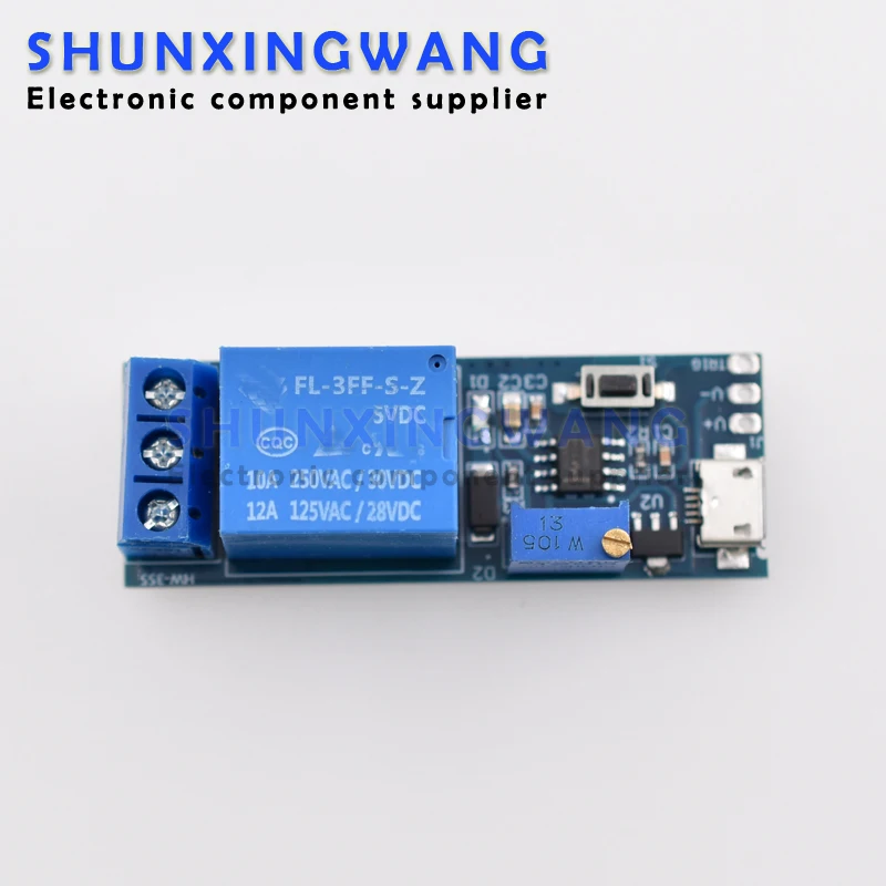 5V-30V Delay Relay Timer Module Trigger Delay Switch Micro USB Power Adjustable Relay Module