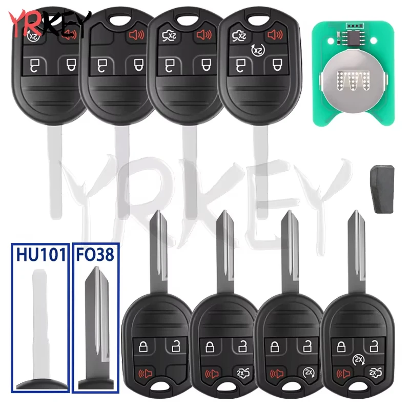 YRKEY - ID63 80bits Car Remote Key For Ford Edge Explorer Ranger Expedition Mustang Escape Taurus Key Fob 315/433MHz CWTWB1U793