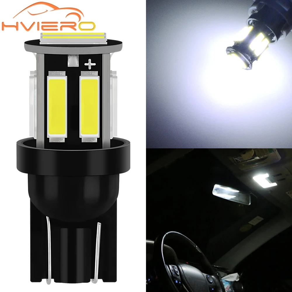 

1pcs Car T10 W5W 10LED 194 DC 12V Dome Reading Door License Plate Lamp Auto Reverse Daytime Running Light White Turn Signal Bulb