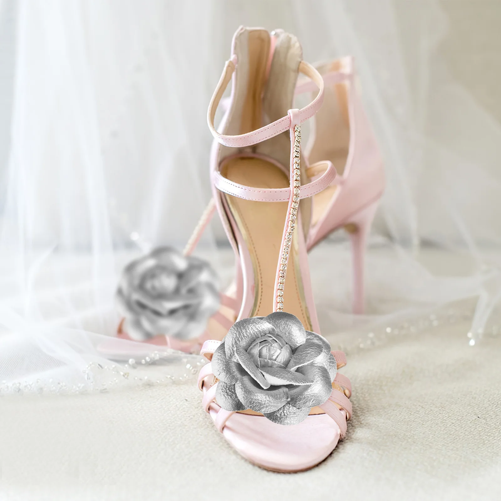 

2pcs Sandals Flower Clips Fashionable Decorative Heels Flowers for Shoes Charm Jewelry Flats Sneakers Weddings