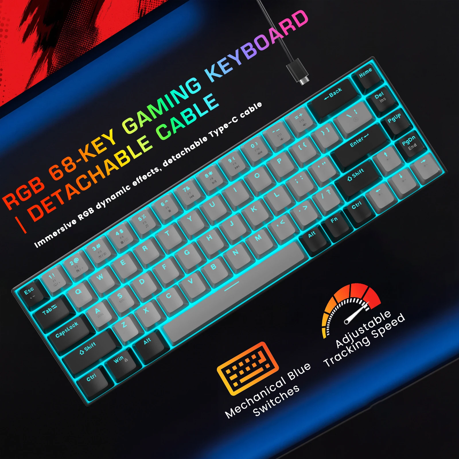 Teclado Mecânico Portátil Focu - Keyboard Gaming Mac avaliação e preço