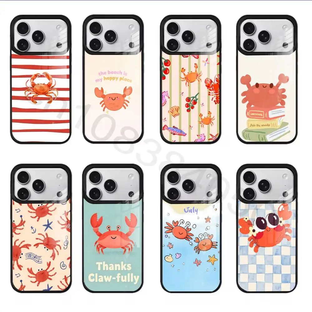 

Crab For iPhone 11,12,13,14,15,16,17,Pro,Max,Plus,Mini,SE4,E Phone Case Magnetic For Magsafe Wireless