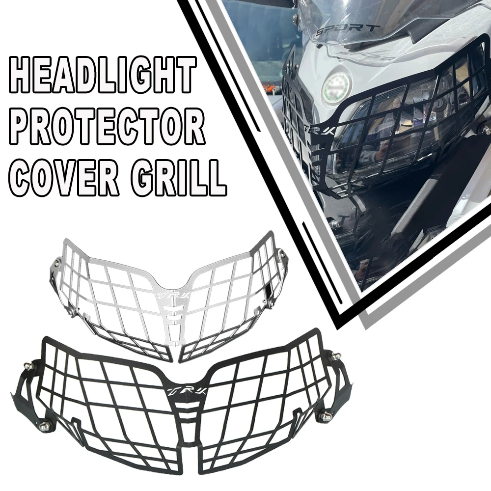 23 TRK 502 For Bennlli TRK502X TRK502 2018 2019 2020 2021 2022 2023 Motorcycle Headlight Head Light Guard Protector Grille Cover