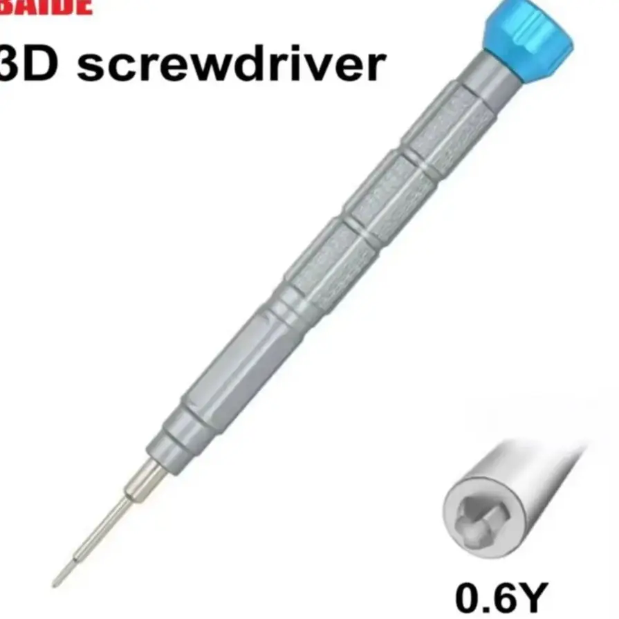 

3D Precision Screwdriver 0.6Y Phillips M2.5 P2 0.8 Pentalobe Screwdriver for iPhone Mobile Phone Repair Tools 10pcspcs/lot