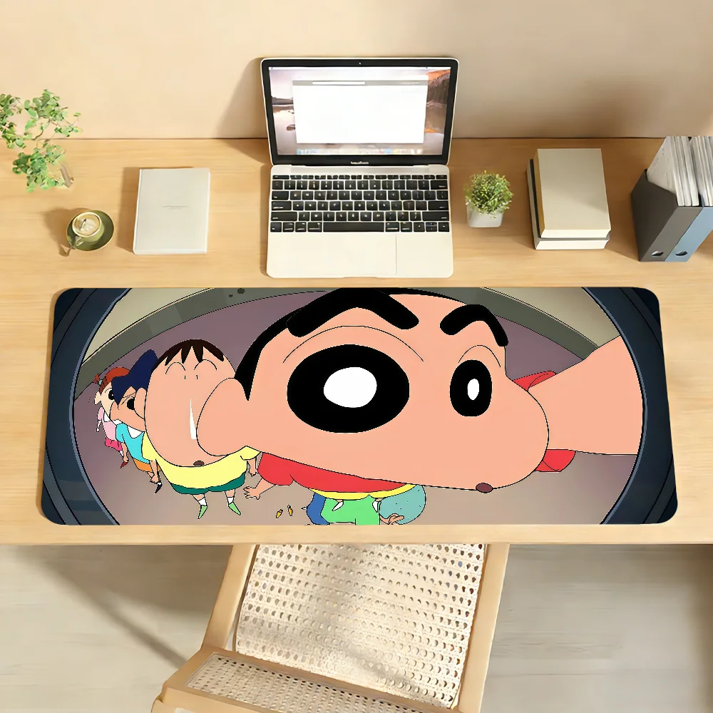 Cartoon C-CRAYON S-SHINCHAN MousePad Non-slip Locking Edge PC Laptop Accessories Rubber Office Keyboard Large Game XXL DeskMat