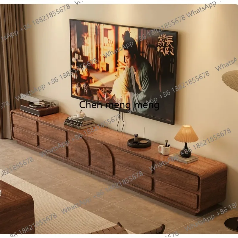 Floor-to-ceiling short storage locker integrated living room household solid wood, wall combination cabinet