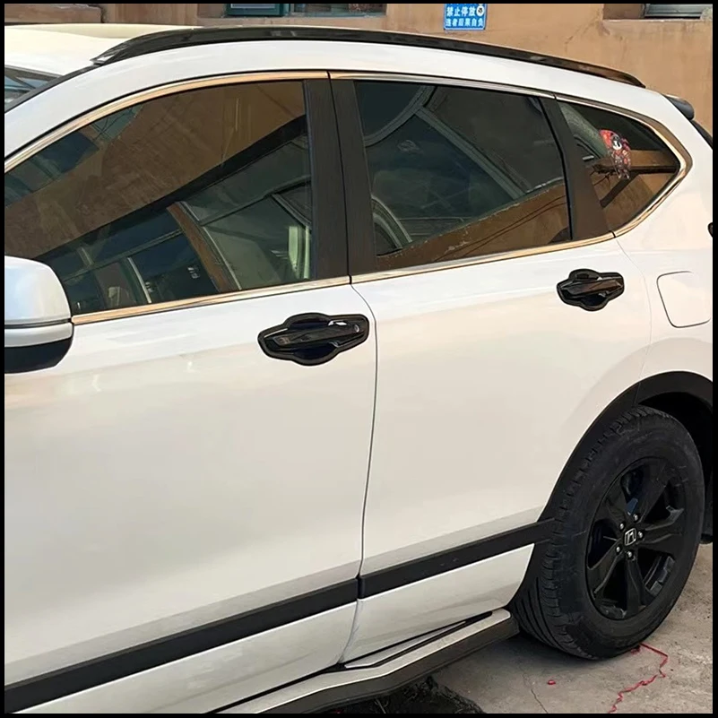 

For Honda CR-V CRV 2017 2018 DOOR HANDLE BOWL CUP COVER CAP STICKER TRIM MOLDING Glossy Black CAR STYLING AUTO PARTS Accessories