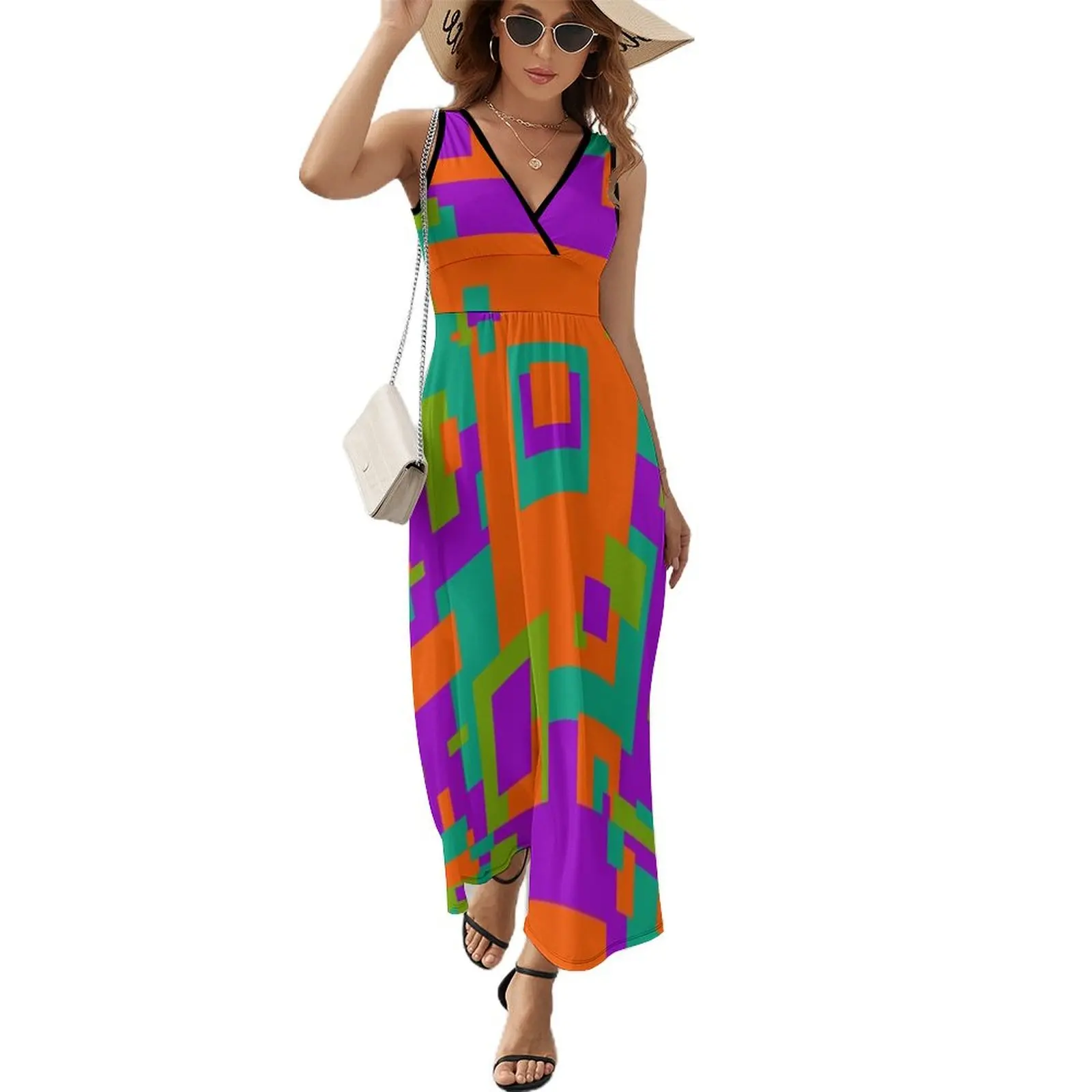 

Mango Tango Sleeveless Dress Beachwear Long dress woman Woman clothing dresses korean style