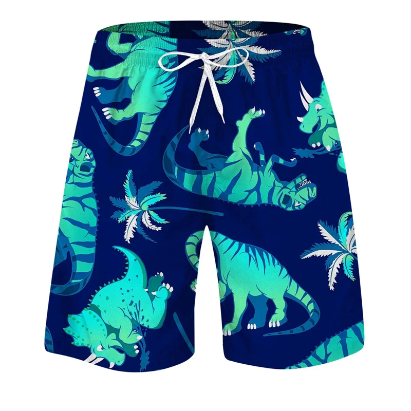 New Hawaii Beach Shorts Men Vegetative Leaf Print Board Shorts Casual Holiday Swim Trunks Y2k 3D Surf Swimsuit Homme Short Pants