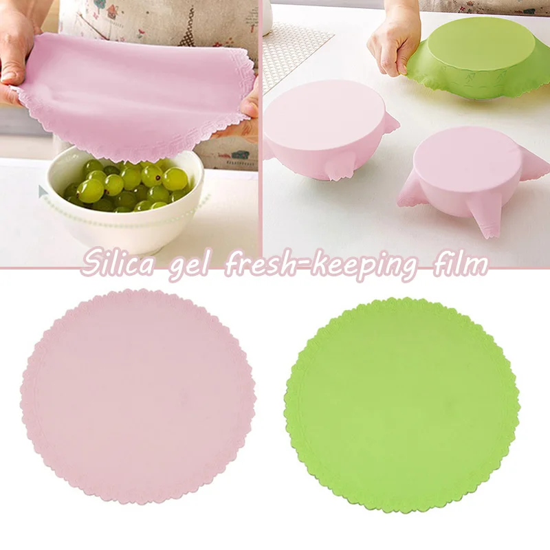 Reusable Food Wraps Keeps Food Fresh Expandable Elastic Silicone Bowl Covers Stretch Lids Increase Friction 22.5cm Organizer