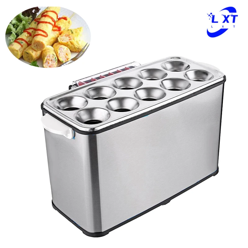 Automatic Commercial Fried Egg Sausage Maker Hot Dogs Baking Machine Breakfast Eggs Roll Omelette