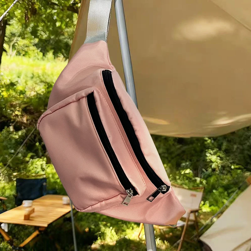 Women's Lightweight Slim Thin Running Outdoor Sports Waist Bag Waterproof Phone Pouch Small Gym Backpack Chest Bag