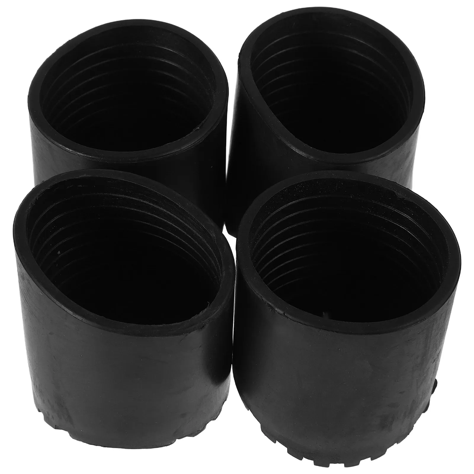 4Pcs Round Rubber Ladder Feet Replacement Cushions Universal Fit for Telescopic Step Extension Ladders Anti-Skid Stabilizer