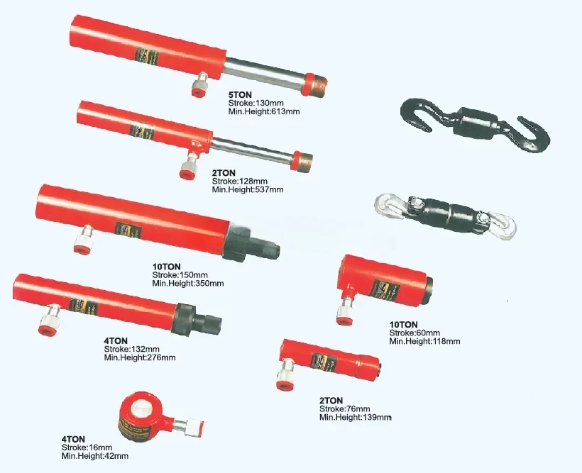 2-10 Ton Pull Back Rams Pneumatic Auto Body & Frame Collision Repair Kit 7 Piece