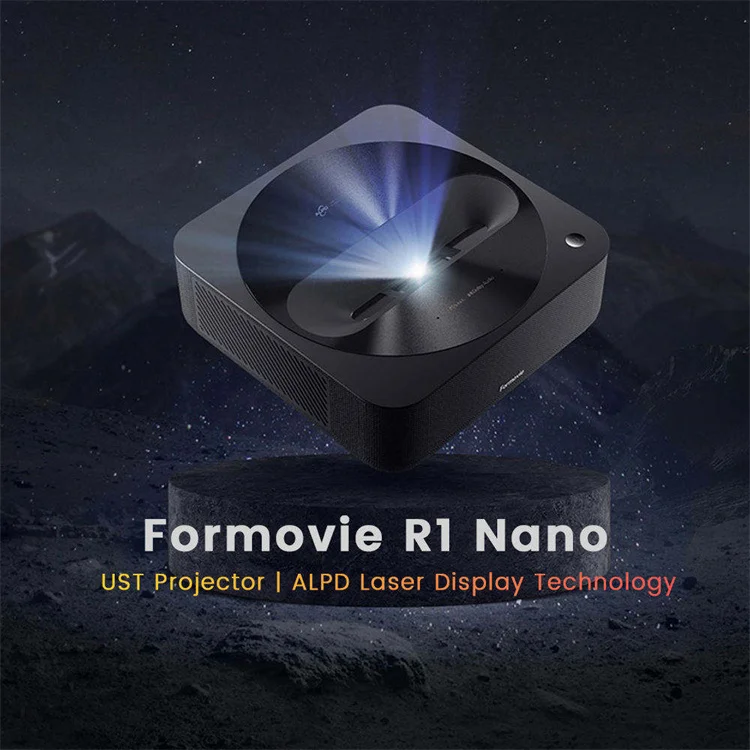 Fengmi R1 Nano HD 4k Ultra Short Throw Projector DLP Lumens Home Theatre Beamer TV 1080P Full HD formovieAA Digital Projector