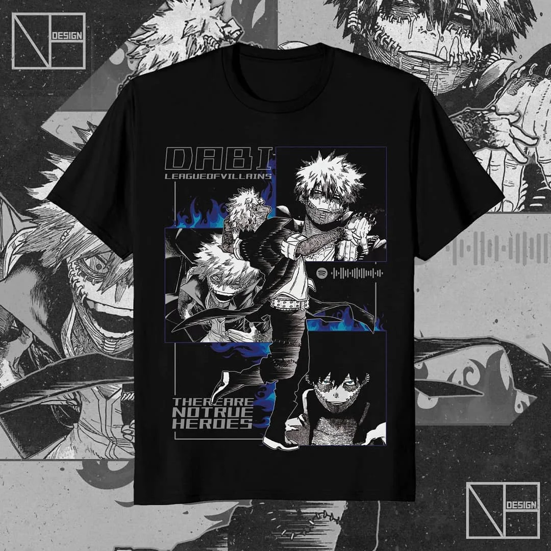 Katsuki Bakugo T-Shirt Manga Hero Anime Black Tshirt Tee All Size