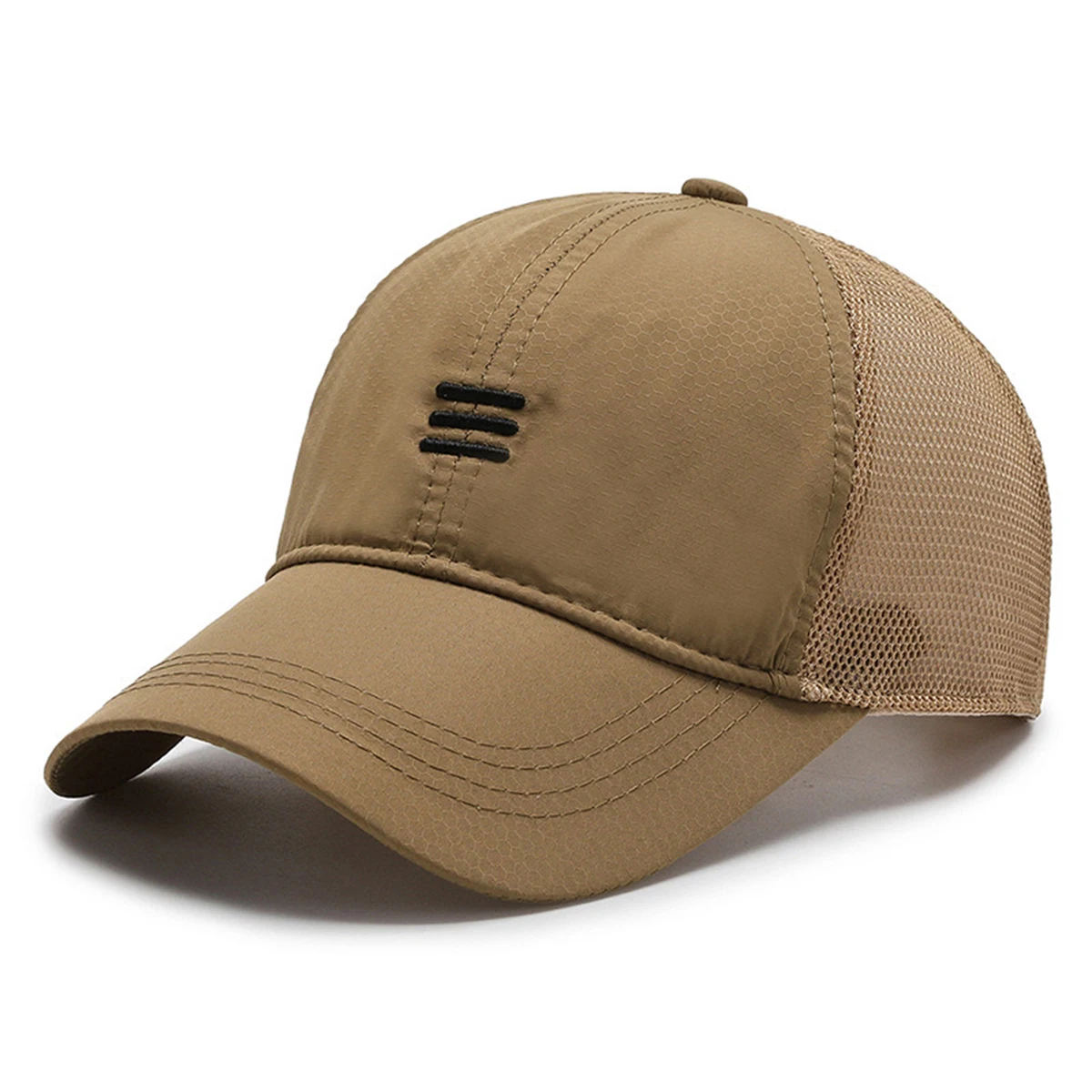 Unisex Drei horizontal bestickte, schnell trocknende Baseballkappen Frühling Sommer Outdoor verstellbare Freizeithüte Sonnenschutzhutkappe – Detail 5