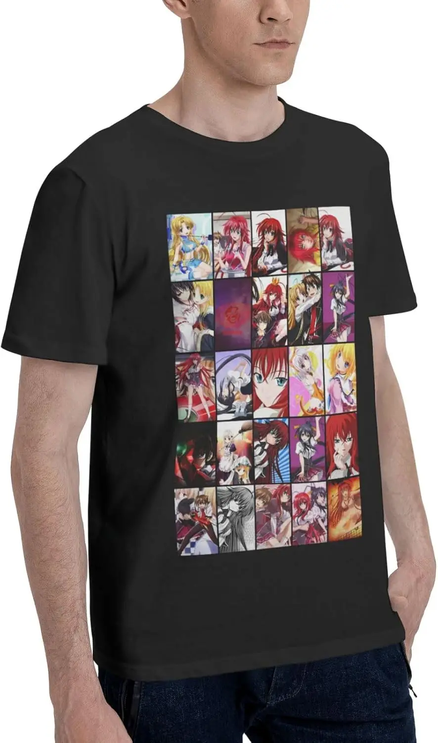 Men's Anime Short Sleeve T-Shirt Graphic Shirt Classic Cotton Shirts