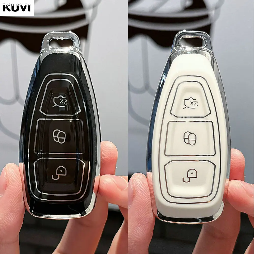 Fashion TPU Car Remote Key Case Cover Shell For Ford Focus 3 4 Mondeo MK3 MK4 Fiesta Ecosport Kuga ST C-Max B-Max Protector Fob