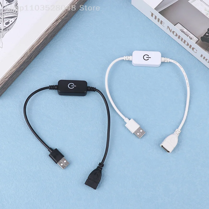 DC 5V USB LED Inline Touch Dimming Switch 30CM ON Off Button Extension Cable Cord Dimer For Single Color LED Strip Light