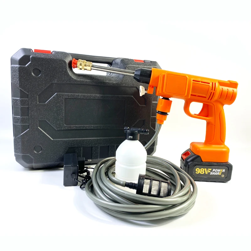 

88Vf High Pressure Cordless Wireless Spray Portable Car Wash Machine Automatic Water Gun Cleaning Machine Car Washer