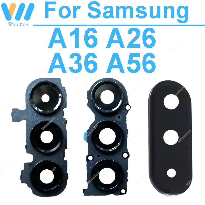 

NEW rear camera glass frame Use For Samsung Galaxy A16 A26 A36 A56 4G 5G A165F A166B A266E A366B A566B with sticker cover parts