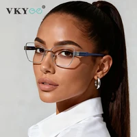 VICKY nueva moda Simple personalizado geométrico diseño rectangular Anti-luz azul gafas de lectura prescripción personalizable 3168