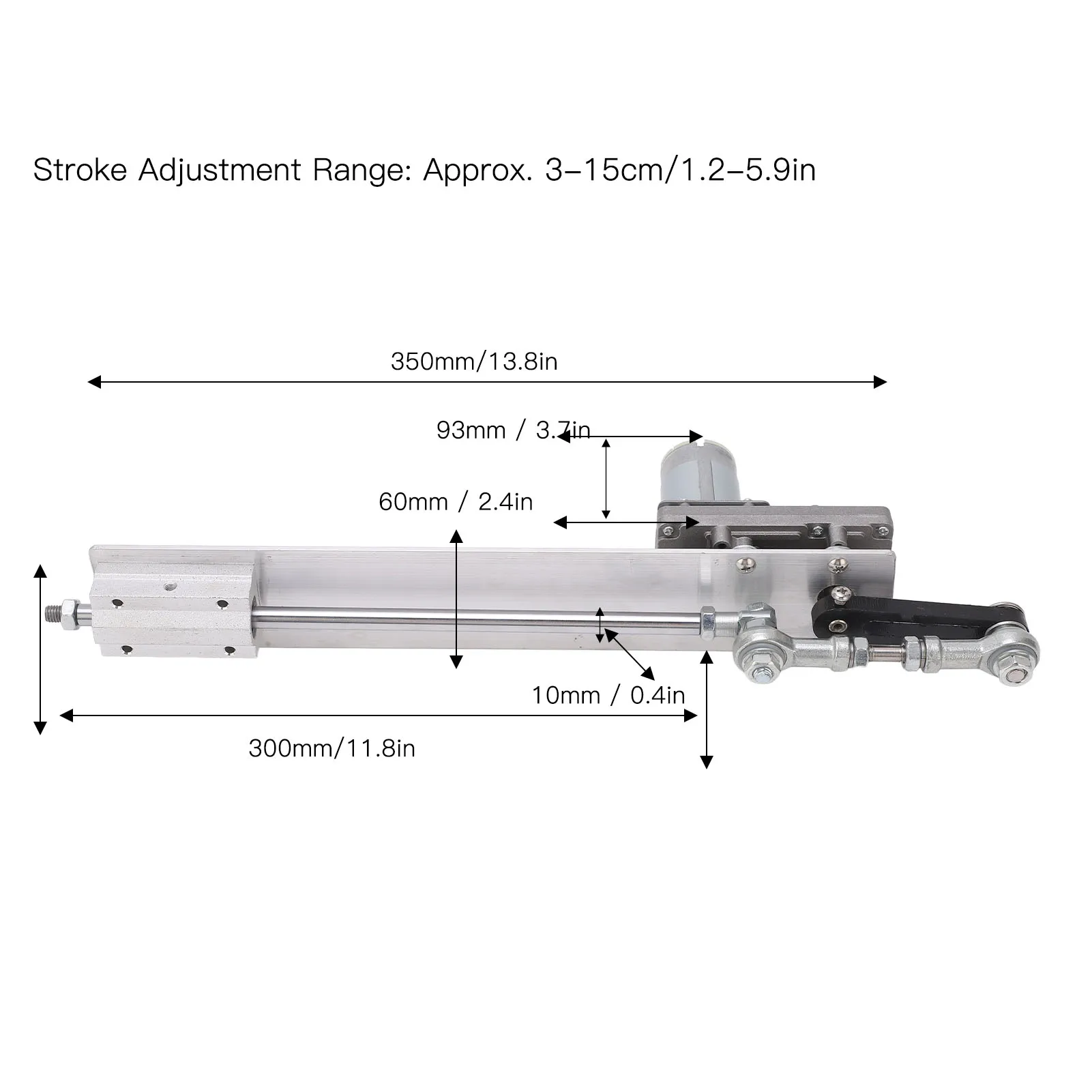 12V Reciprocating Linear Motor 3cm To 15cm Stroke Reciprocating Cycle Telescopic Linear Actuator Linear Actuator