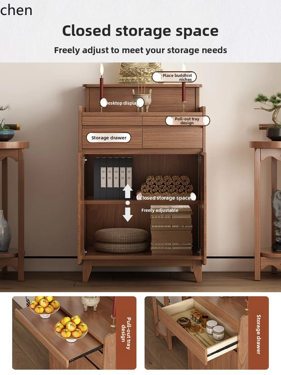 YFY  Style Solid Wood  Altar Incense Table Home Use Worship   Incense  Altar Small Living Room