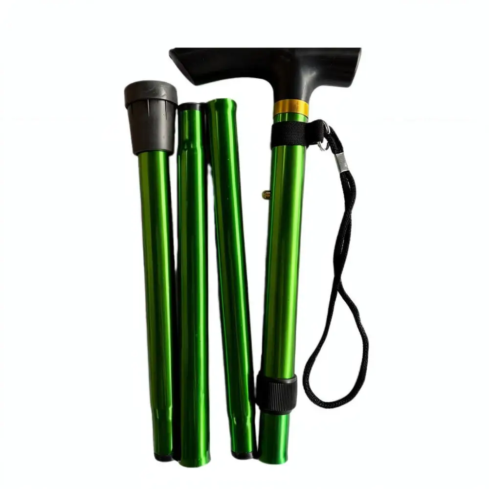 Adjustable Aluminum Trekking Pole Foldable Hiking Stick Lightweight Walking Cane For Outdoor Camping Mountaineering Gear