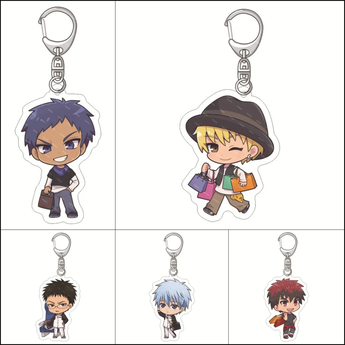 Cute Anime Kuroko's Basketball Last Game Keychain Cartoon Characters Acrylic Pendant Keyring Jewelry firend Toy Gift