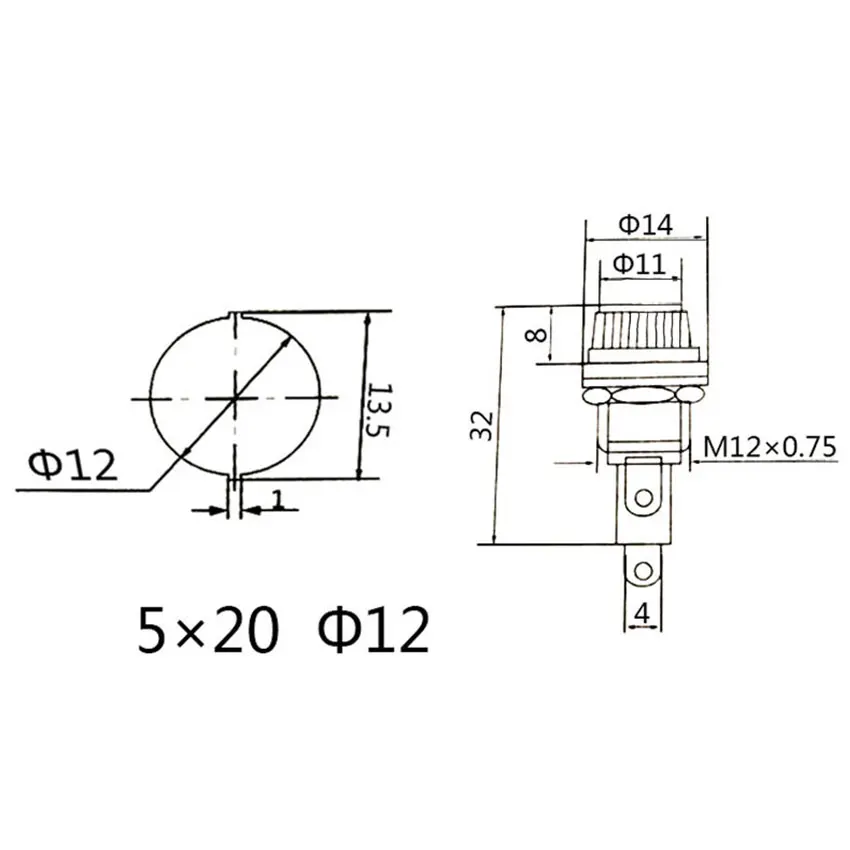 1/5/10PCS BLX 5*20 6*30MM Fuse Safety Tube Seat Black Knob Seat PCB 5x20mm Fuse Socket 6x30 The Base - Detail 1