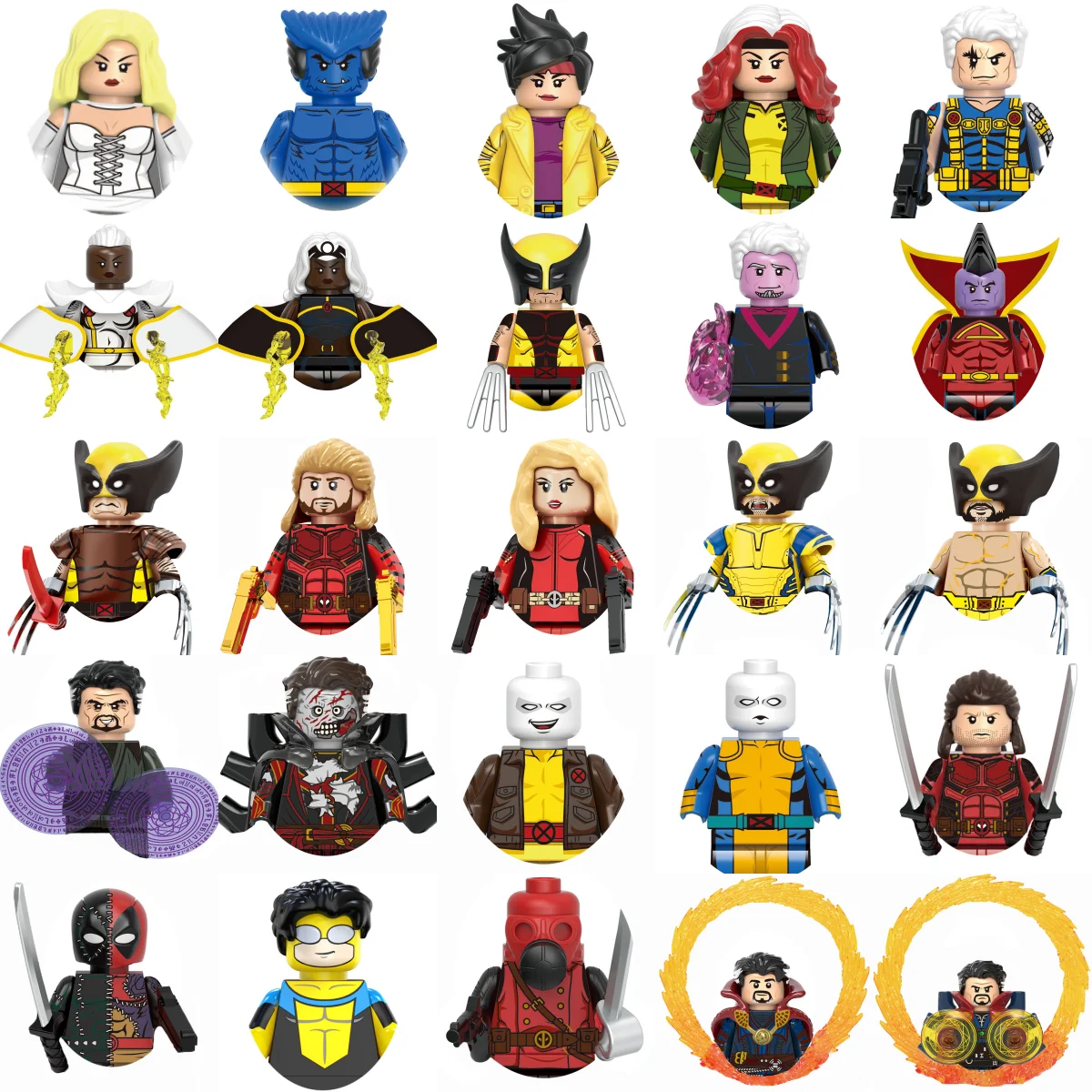 1003 Marvel Wolverine Bease Doctor Strange X-Men Brick Brick toy Mini doll Children's birthday toy gift surprise