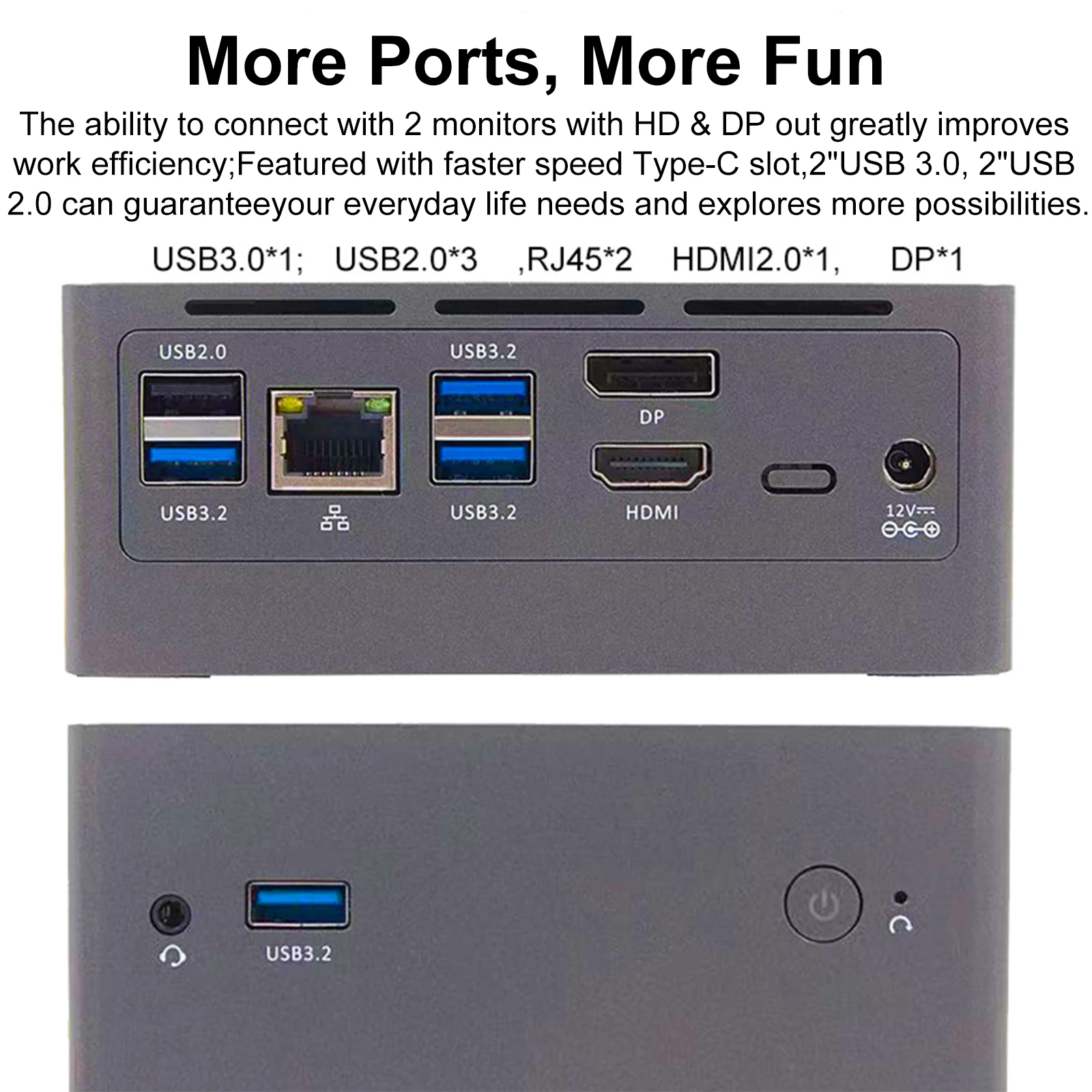 SIXIGNWO 12th Gen Intel Alder Lake N100 Mini PC 3.4GHz Mini PCs 8GB RAM 256GB SSD Windows 11 Mini Desktop Computer