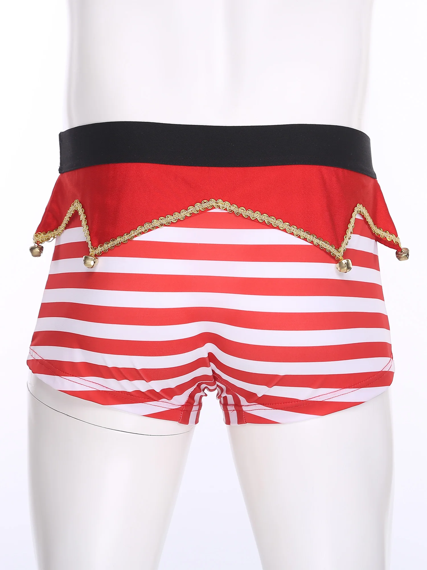 الرجال عيد الميلاد الملابس الداخلية مضحك السراويل الملابس الداخلية الجدة عطلة سراويل داخلية للرجال حزام مطاط غير النظامية لوحة أجراس شريط السراويل #5