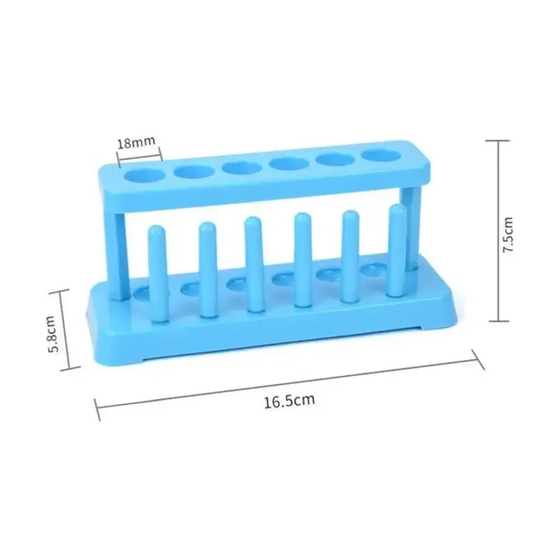 Lab School Supplies Red Plastic Test Tube Rack 6 Holes Holder Support Burette Stand Laboratory Test Tube Stand Shelf