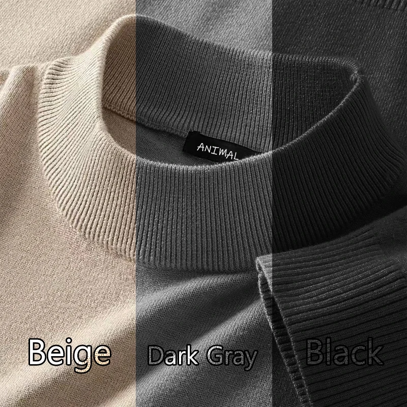 لعبة الحيوان 3 حزمة رجل وهمية الرقبة سترة غير رسمية نصف الياقة المدورة البلوفرات البلوزات تريكو الرجال بلوزة باردة الربيع أبلى