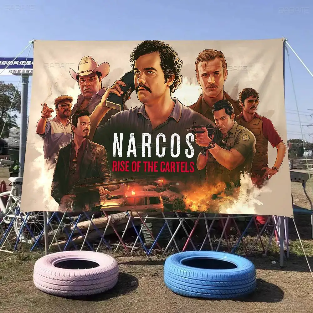 Narcos TV Series Pablo Escobar Banner INS Style Outdoor Party Decoration Atmosphere Flag