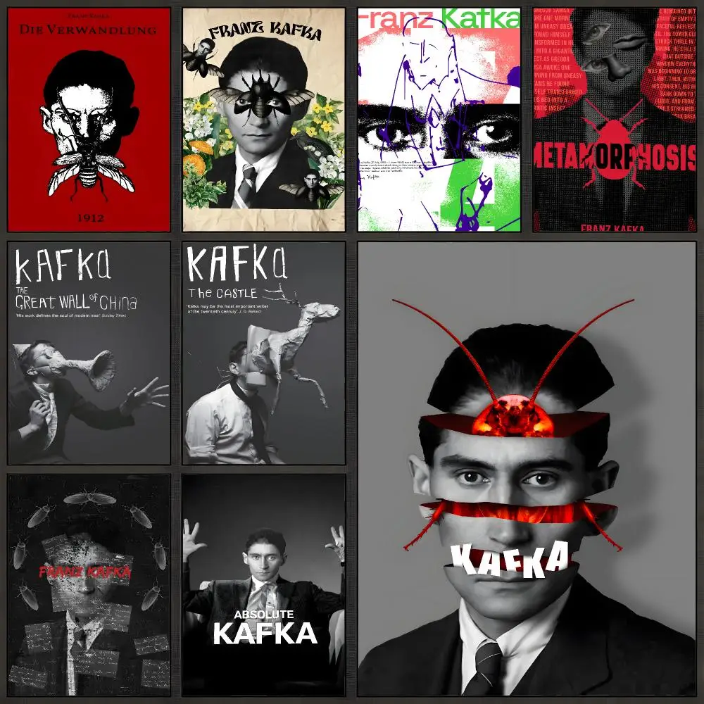 Author Franz Kafka Literature Classic Writer Poster Peel And Stick Wall Art PP Waterproof HD Bedroom Living Room Home Decor Gift
