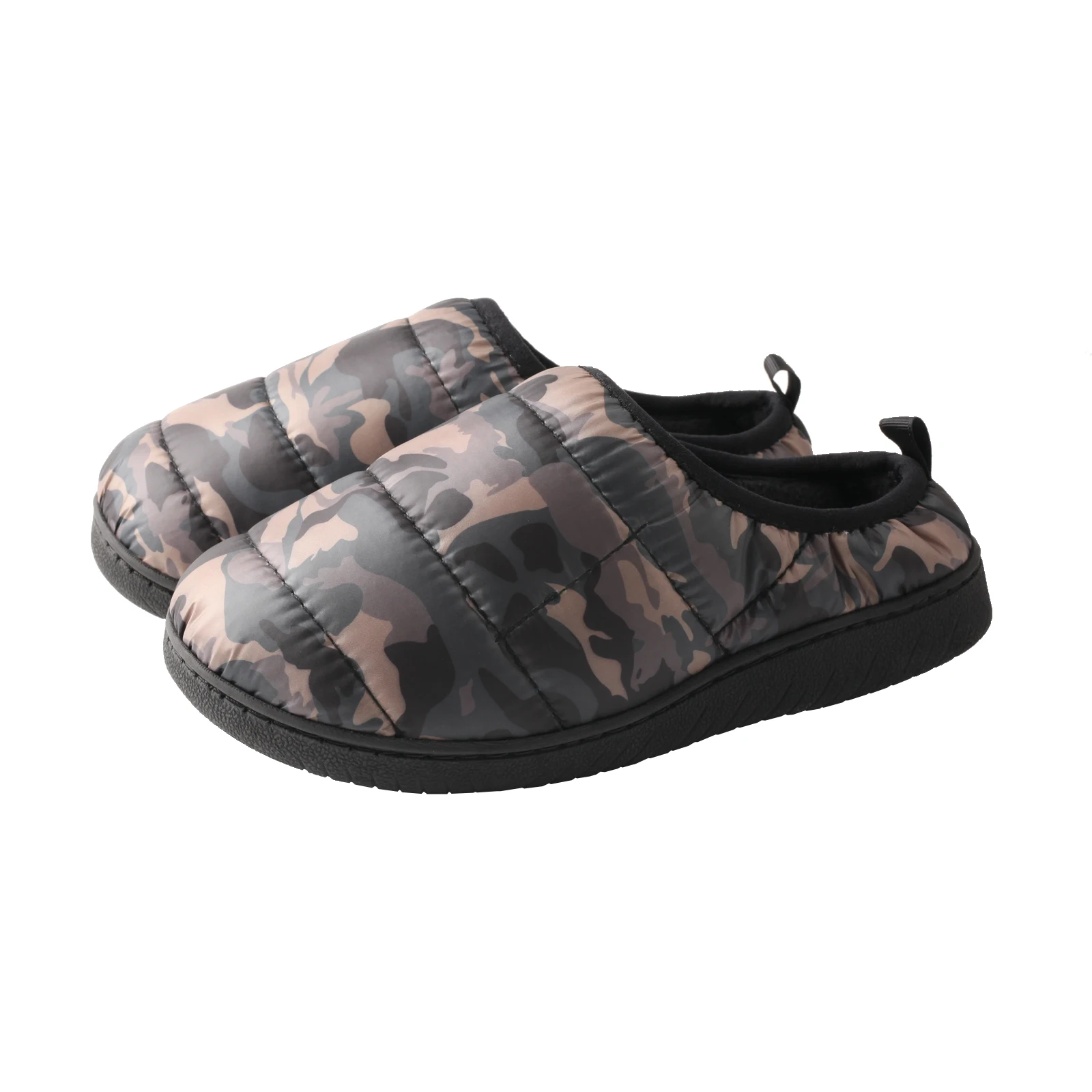 TMA EYES Classic down Cloth Cotton Slippers with Half Pack Heel  Winter Comfortable Home Footwear Men and women's plus size