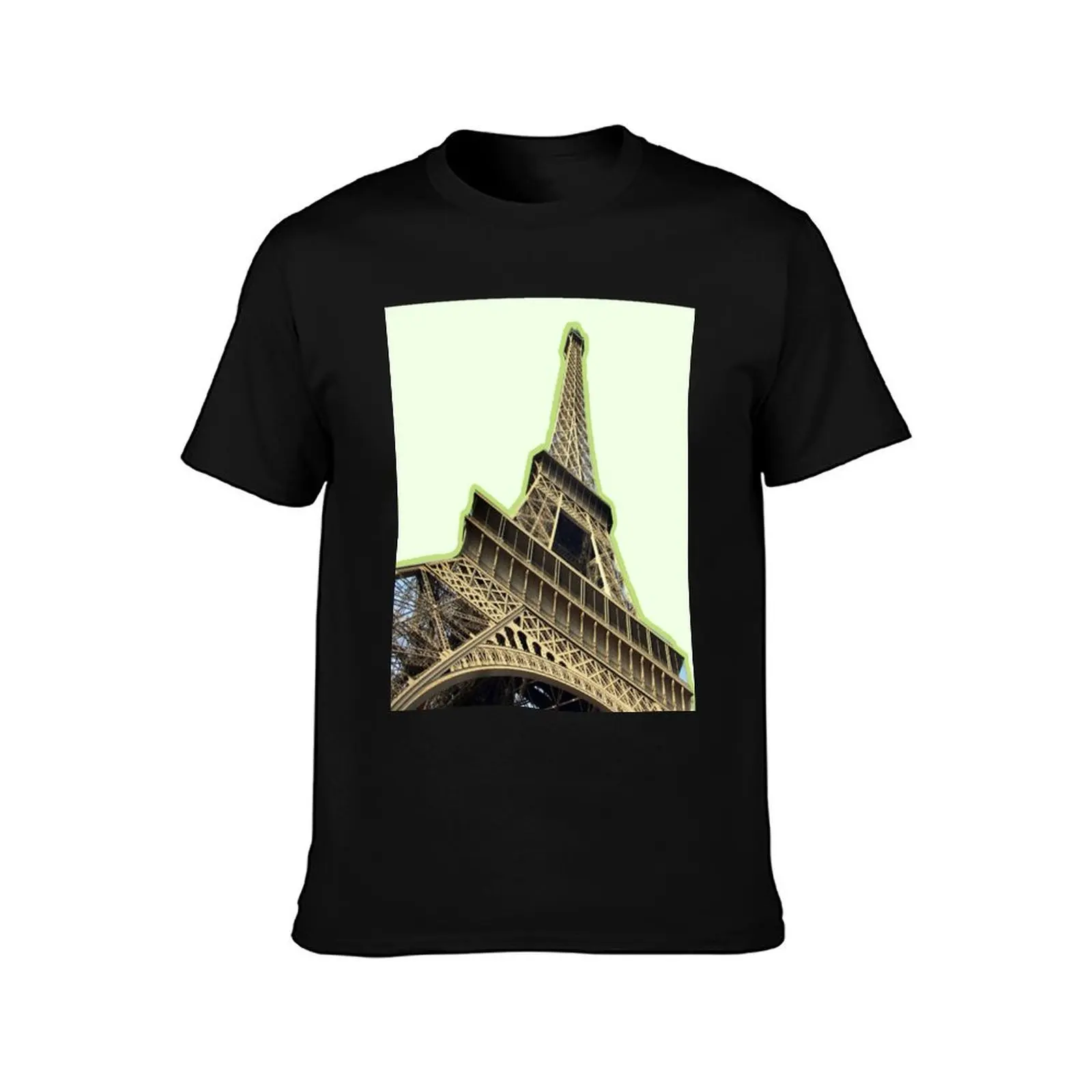 Eiffel Tower Design T-Shirt vintage graphic tee vintage clothes mens cotton t shirts