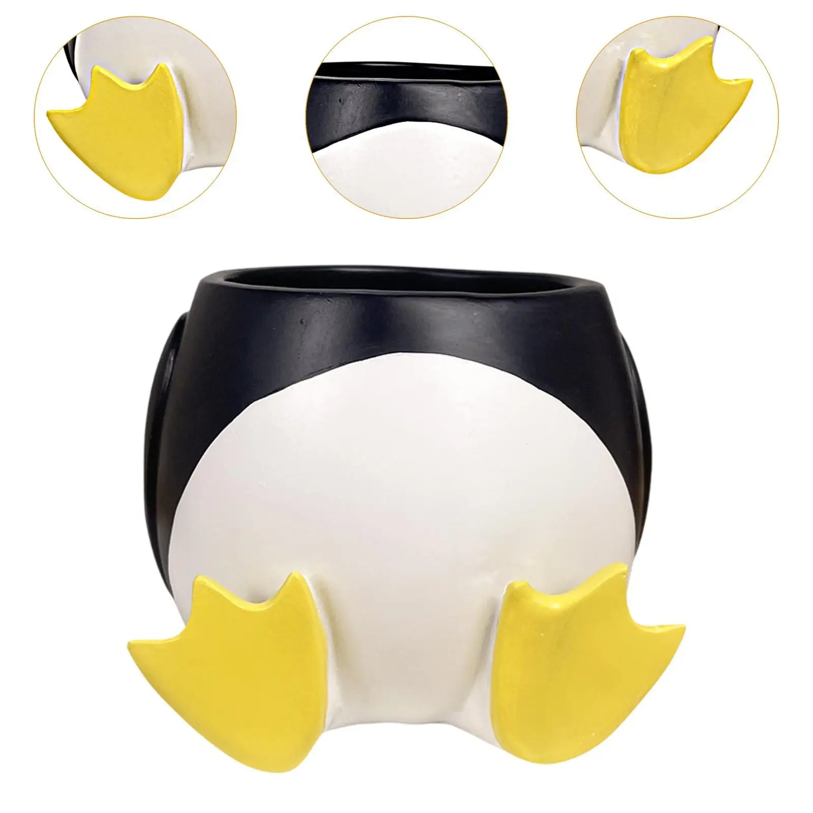 Penguin Plant Pot Container Funny Animal Flower Pot for Balcony Office Yard